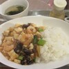 コンディメントカフェ - 海老と野菜入り麻婆豆腐ご飯950円＋スープ200円