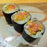 鮨 銀座 おのでら - (2015.2) トロタク巻