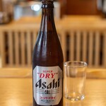うなぎ やす川 - 2026.4 ビール中瓶（660円）アサヒスーパードライ