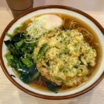 そばの神田 東一屋 - 朝そば、アサリかき揚げ