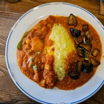 インドカレー茶屋 にきる - にきるランチ（なすキーマ・チャナマサラ）