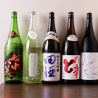 常時7種類ほどを揃える、店長厳選の日本酒