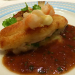 モナリザ - ２０１５年２月　ユリ根のムースをまとった的鯛　海老風味の赤ワインソース