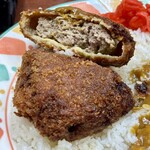 ふくてい - 日替わりサービスの「メンチカツカレー（税込640円）」
