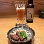 食堂 せざき - お通し　ホタルイカのオイル漬け