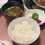 浅草今半 - 御飯・赤出汁・香の物