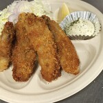 海の公園かき小屋 - 山田産かきフライ