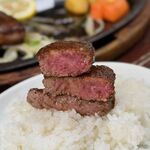 ミートピア - 霜降りミニステーキ定食　3500円