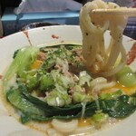 おいしい台所12カ月 - 豆乳と味噌などで作られた豆乳スープに玉うどん