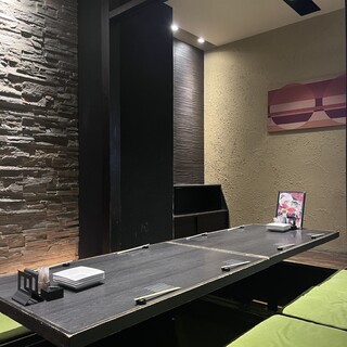 Enjoy your meal in a cozy space with warm lighting and smooth jazz.
