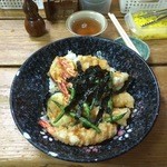 谷町 一味禅 - 天丼（海老４尾）