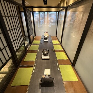 A course meal to enjoy with high-quality seafood in a spacious private space.