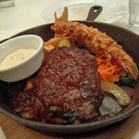銀座あしべ - 手作りハンバーグ、海老フライ