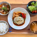 Miyama Cafe PUUT - 【ランチ】やわらかチーズハンバーグ定食