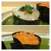 鮨辰巳 - ＊のれそれ・・アナゴの稚魚ですね。四国で頂いた事があったような・・
                ＊いくら・・美しい。
