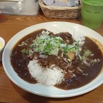 カナメカリー - すじカレー＋生卵　大盛り