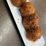大豆生田商店 - 「いもフライ串 フルーツソース」250円税込み♫