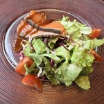 実乃里 de バル - サーモンのカルパッチョとサラダ