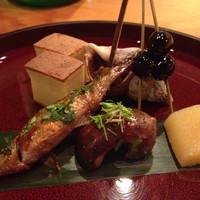 日本料理 たかむら - 2015年1月中旬。本モロコの甘露煮、黒豆、数の子。数の子は、実に木目が細い。