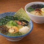 食処 居酒屋 おおとら - 大槌磯ラーメンと磯檸檬ラーメン