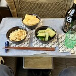 セブンイレブン ハートイン - 料理写真:穂先メンマ•冷たいまま食べるだし巻き玉子•旨塩たたき胡瓜 (スーパーはくと12号車内)