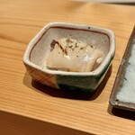 鮨 つぼみ - 北寄貝焼物　春の貝類は美味しいですね