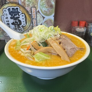 北海とんこつ らーめん純輝 - 料理写真:みそ野菜らーめん(麺大盛り)   2026/4/1