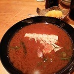 磯寿司 - 魚のアラの赤だし。魚は鮭と鯛でした。