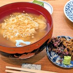 下鴨茶寮 - わさび、しば漬け、そぼろで味変が楽しめます