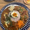 リトルネストカフェ - ビーフカレーと日替わり豚キーマとピーマンのカレー合盛