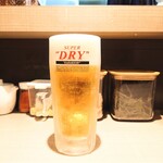 銀座うどん そば たに川 - ■ アサヒ生ビール、690円