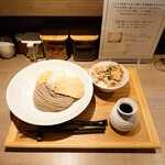 銀座うどん そば たに川 - ■ 冷したぬきそば、1,020円
■ ミニ豚肉丼、380円
