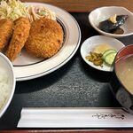 ハムカツ+メンチカツ定食 (950円)