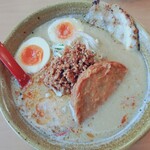 麺場 龍吟 - 九州麦味噌　らーめん　味玉　炙りチャーシュー