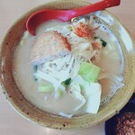 麺場 龍吟 - 九州麦味噌　野菜らーめん（挽肉別盛）