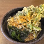 味の里 - 春菊天そば 580円