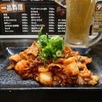 鉄板焼 ちゃん - 鉄板焼き 豚キムチ（￥730）。ひとり飲みにちょうど良い量！