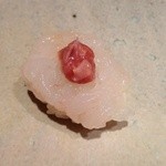 すし家 - Ｈ27.3 白海老鯛の酒盗乗せ