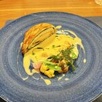 カフェ ムク - 鮑のパイ包み＆帆立の白ワインバターソース