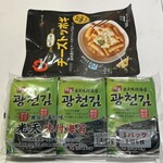 韓ビニ - 料理写真:チーズトッポギ、光天味付海苔