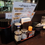 らーめん la.la.la. - 2015年3月4日(水)　カウンター卓上