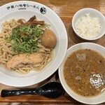 伊蔵八味噌らーめん - ■香がし味噌つけめん味玉¥1,350
■10円ライス¥10