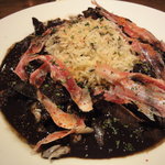 ビストロ・スリージェ - バスク風小イカの墨煮 バターライス添え