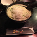 深夜カリー Gorgo - グリーンカレーにランチを投入(^^)