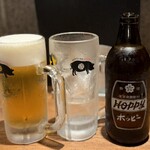 餃子 RENBOW - 生ビール650円　ホッピーセット550円