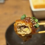 餃子 RENBOW - 甘酢あん揚げ餃子　断面図
