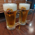 肉ト魚ノ京町個室 今昔物語 - 生ビールグラス