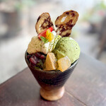 うつわcafeと手作り雑貨の店 ゆう - 抹茶パフェセット