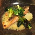 ラ ペ - 桜鱒ポワレ プチベール インカの目覚め