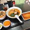 新来軒 - ラーメンセット（焼肉丼セット）+サバ味噌煮